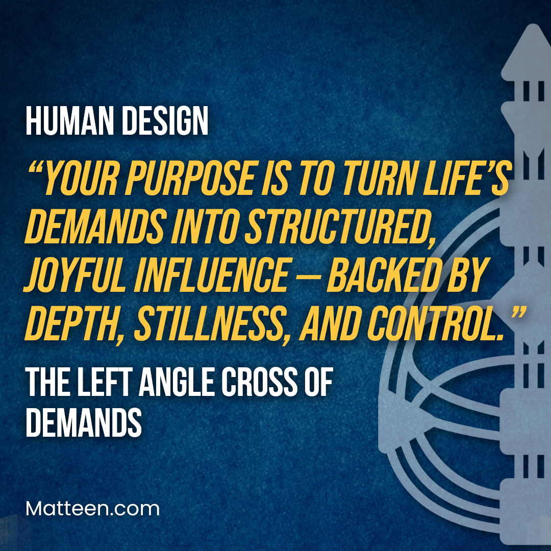 The Left Angle Cross of Demands In Human Design