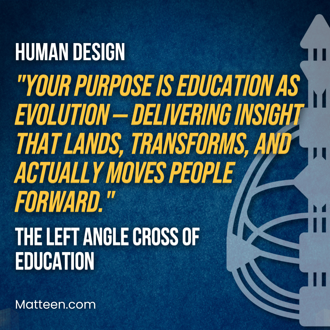 The Left Angle Cross of Education In Human Design