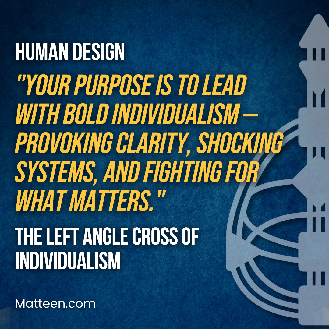 The Left Angle Cross of Individualism In Human Design