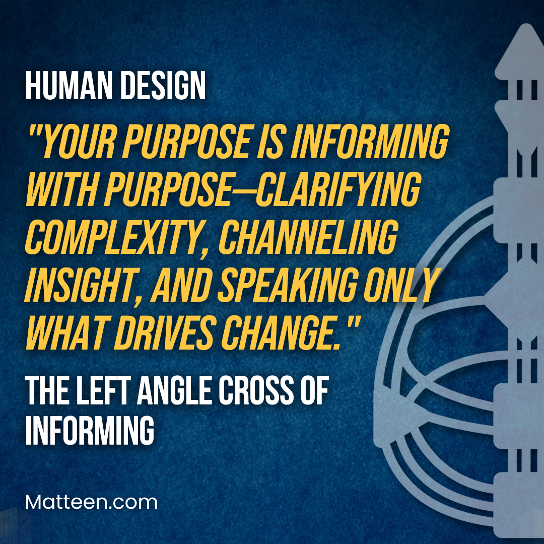 The Left Angle Cross of Informing In Human Design