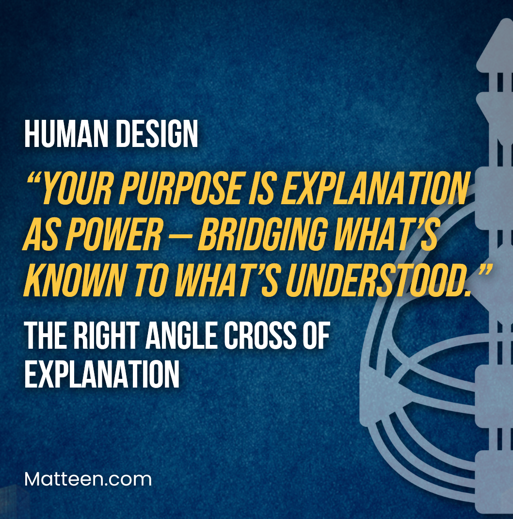 The Right Angle Cross of Explanation in Human Design